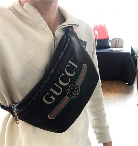 leather gucci fanny pack|Gucci fanny pack cost.